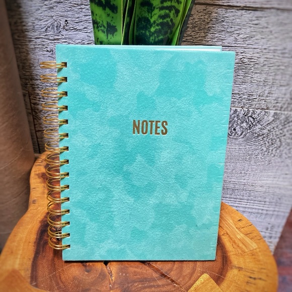 3/$30 | NWOT Blank Lined Notebook - 50+ Pages - Blue/Gold Cover/Binding - Picture 1 of 3